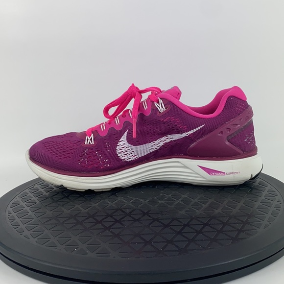 Nike Lunarglide 5 Pink/White Athletic Running Shoes 599395-616 Women's Size 7 - Picture 9 of 12
